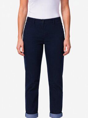 Santana Jeans Women’s Size 6 Navy Blue Cuffed Ankle Pants Stretch Casual